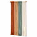 Tapisserie murale en coton 50 x 100 cm terracotta beige vert sauge écru style bohème
