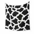 Tenture murale 150 x 130 cm en polyester blanc noir motif vache décoration intérieure